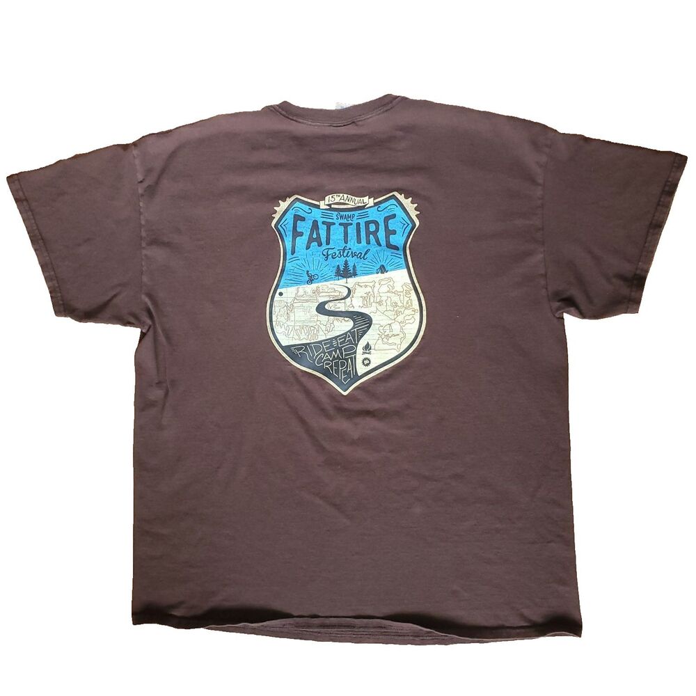 Swamp Fat Tire Festival T Shirt Mens XL Mountain Bike Club Gator Florida Cotton